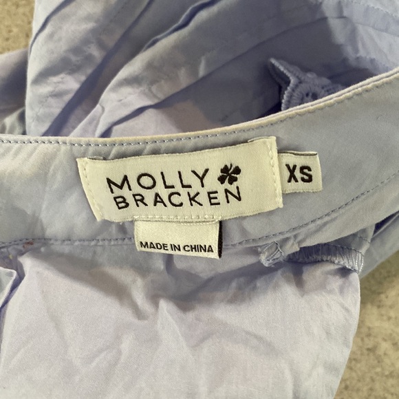 Molly Bracken Lilac Sleeveless Pleated Cotton Dress - Picture 5 of 7